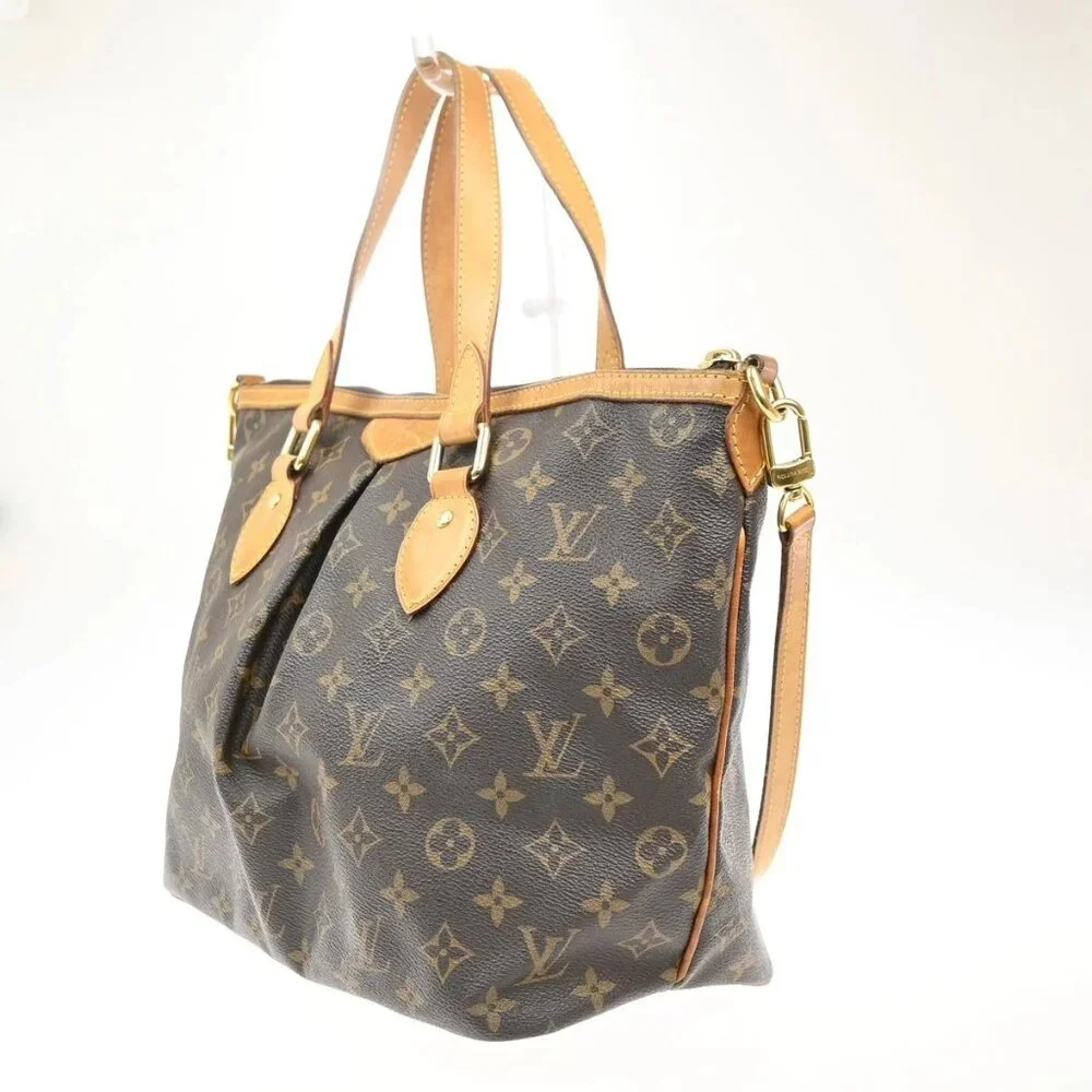 LOUIS VUITTON Palermo PM 2Way Hand Bag Monogram Leather Brown M40145 96KC445 - Picture 3 of 16